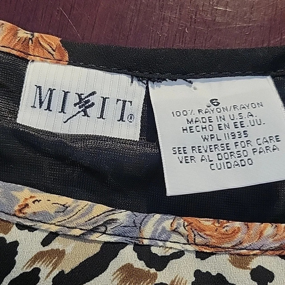 MIXIT Black and Brown Leopard Print Dress Size‎ 6 - Picture 6 of 6